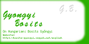 gyongyi bosits business card